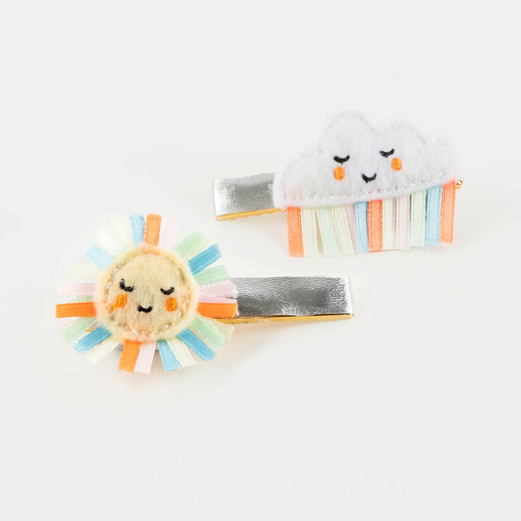 Meri Meri Rainbow Sun & Cloud Hair Clips