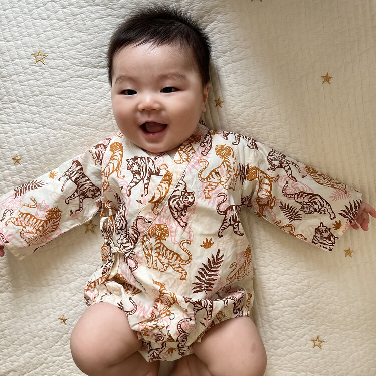 Lucky Wang Kimono One Piece Tiger Rice