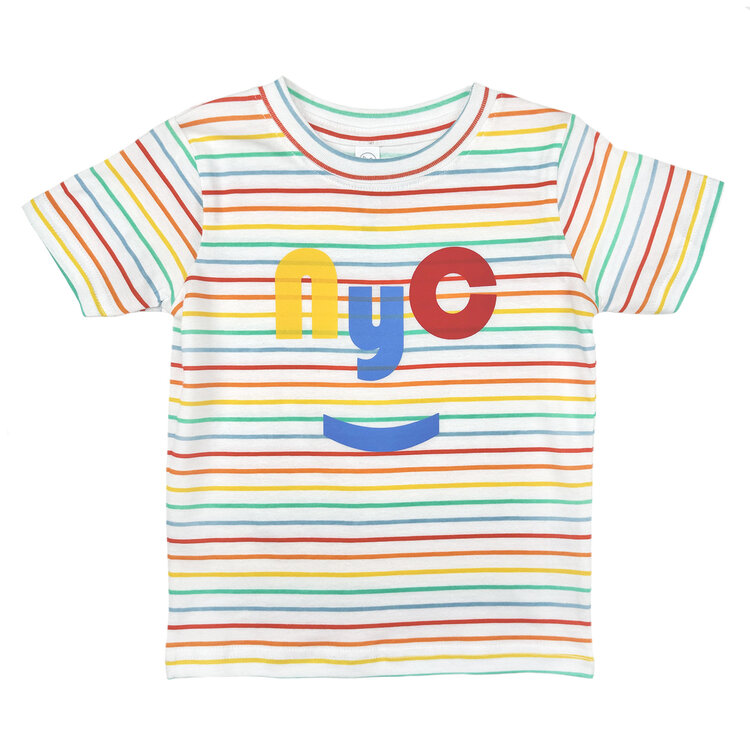 Gift Set: Red/Yellow NYC Stripe Tee 2T, New York City ABC, NYC Puzzle To Go