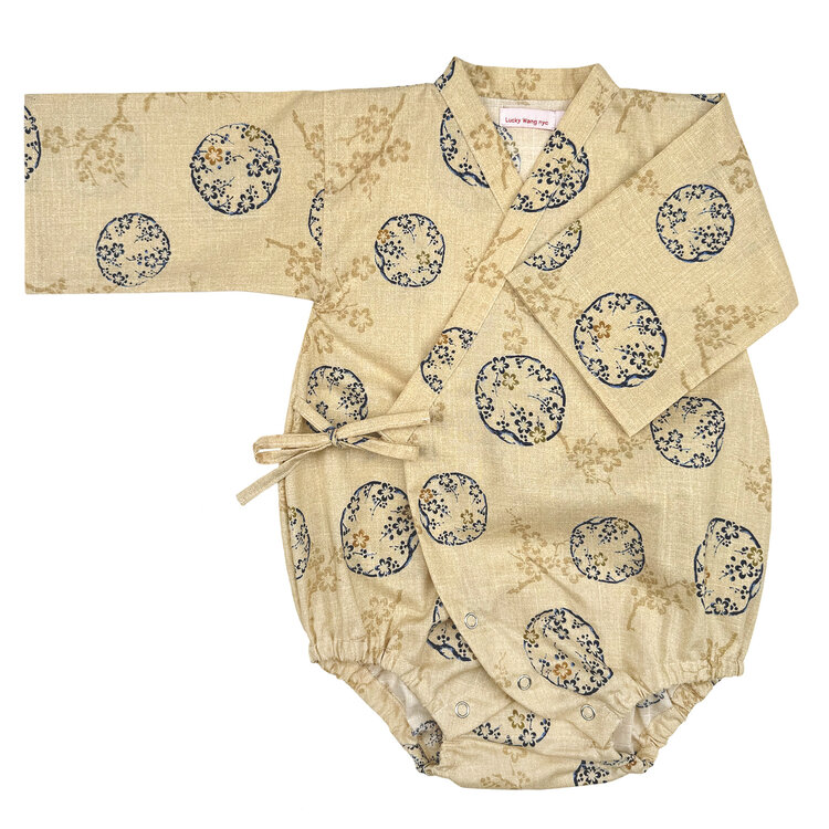 Lucky Wang Kimono One Piece Vintage Shoji Beige