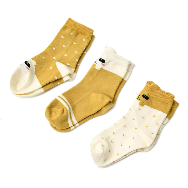 Variis Ltd. Yellow Cutie Stripe Dot Socks 3/pk