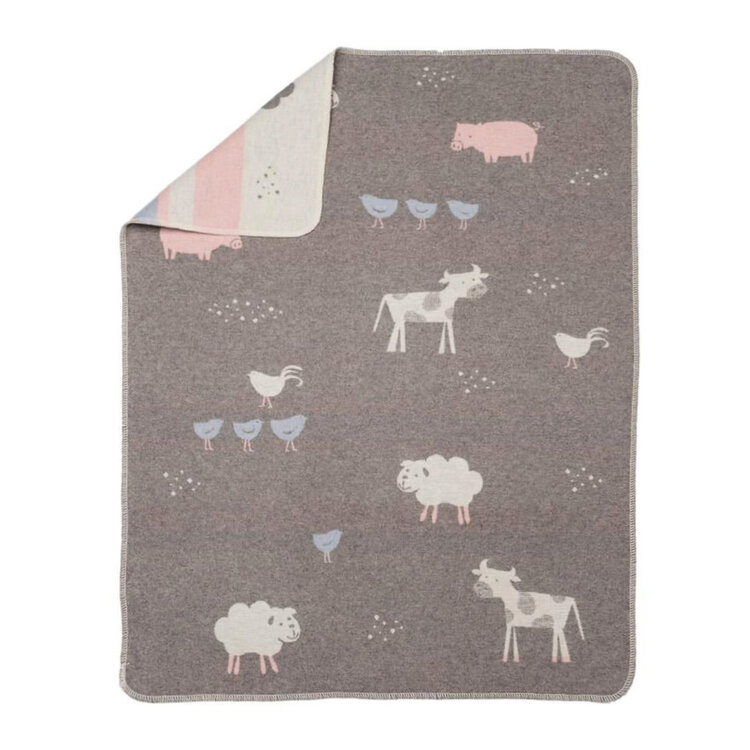 David Fussenegger Juwel Blanket Farm Life Pink
