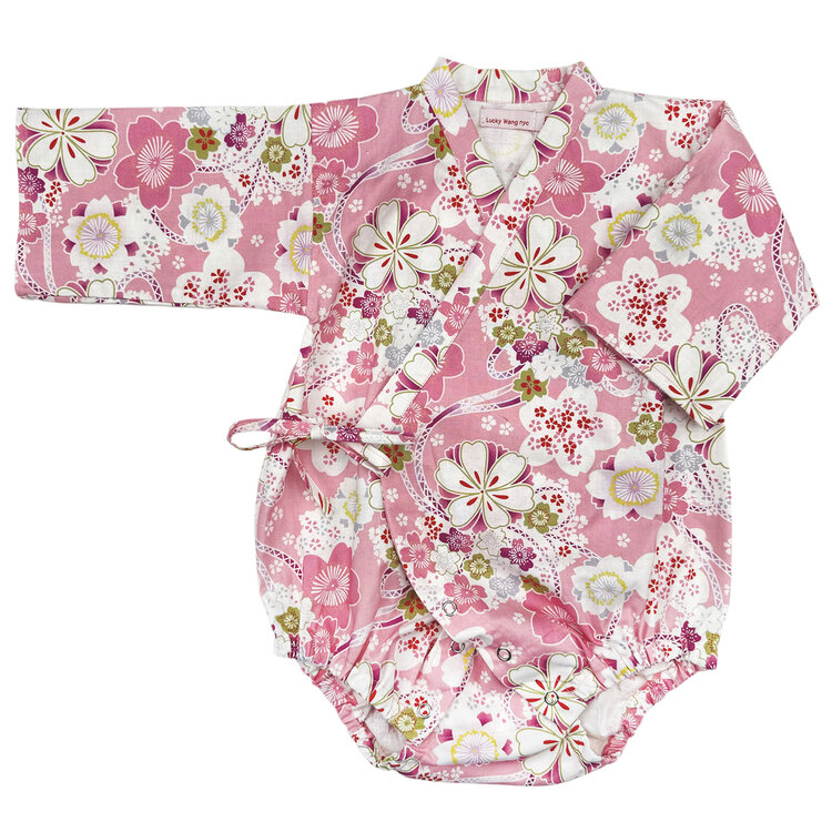 Lucky Wang Kimono One Piece Pink Awai Sakura