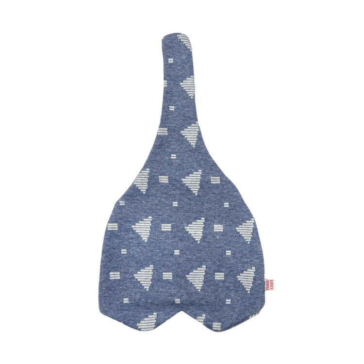 Lucky Wang LW Beanie Triangles  Blue