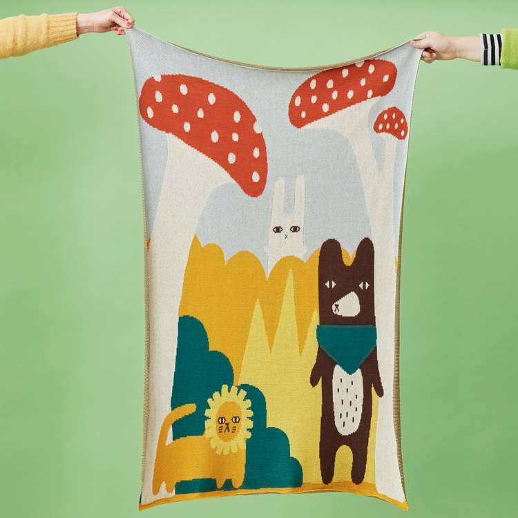 Donna Wilson Trees & Creatures Cotton Mini Blanket