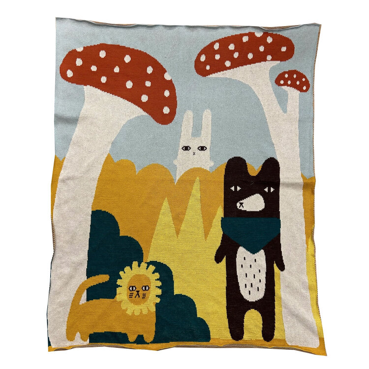 Donna Wilson Trees & Creatures Cotton Mini Blanket