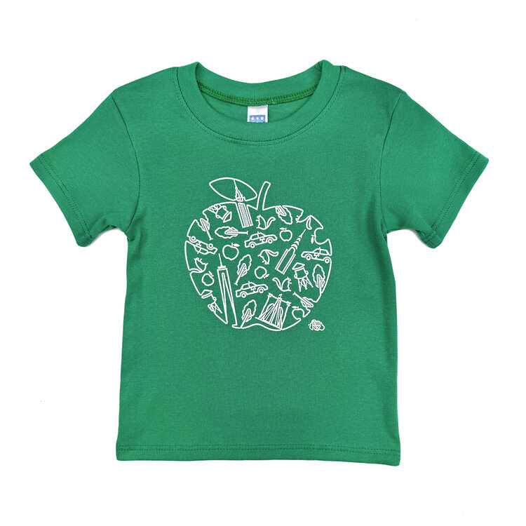 Lucky Wang NYC Apple Infant Tee Green