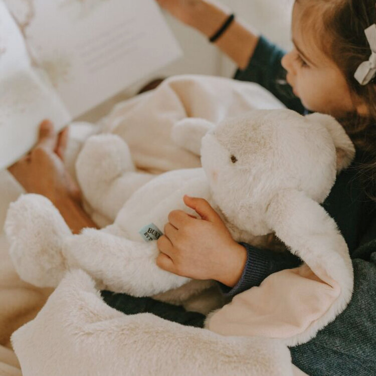 Bunnies By The Bay Little Nibble Cream Bunny 12"