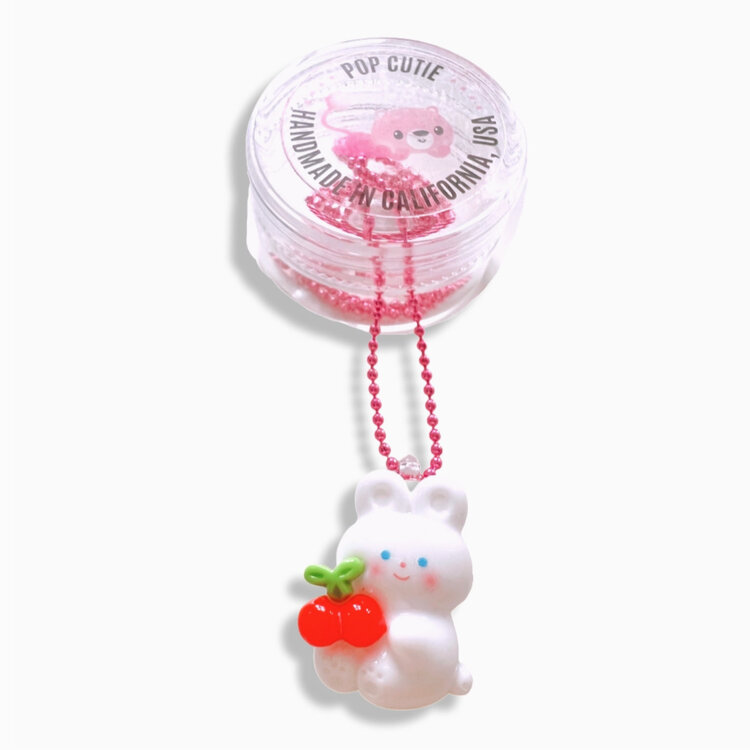 Pop Cutie Cherry Bunny Kids Necklace 6yrs.+