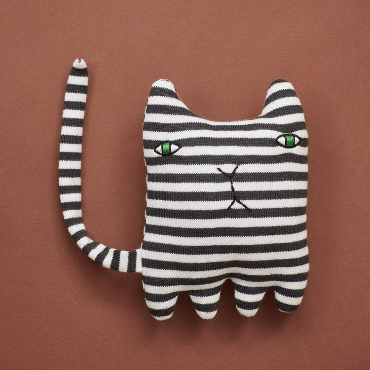 Baby Gift Set: Stripes White Playset 6m,  Mono Kitten Cotton Creature Wee Ones