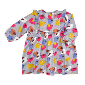 Lucky Wang Birdies Grey Baby Dress