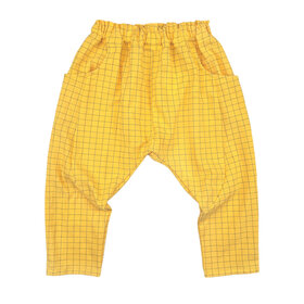 Lucky Wang Line Grid Yellow Sarouel Pants