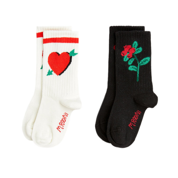 Mini Rodini Arrowed Heart 2-Pack Socks
