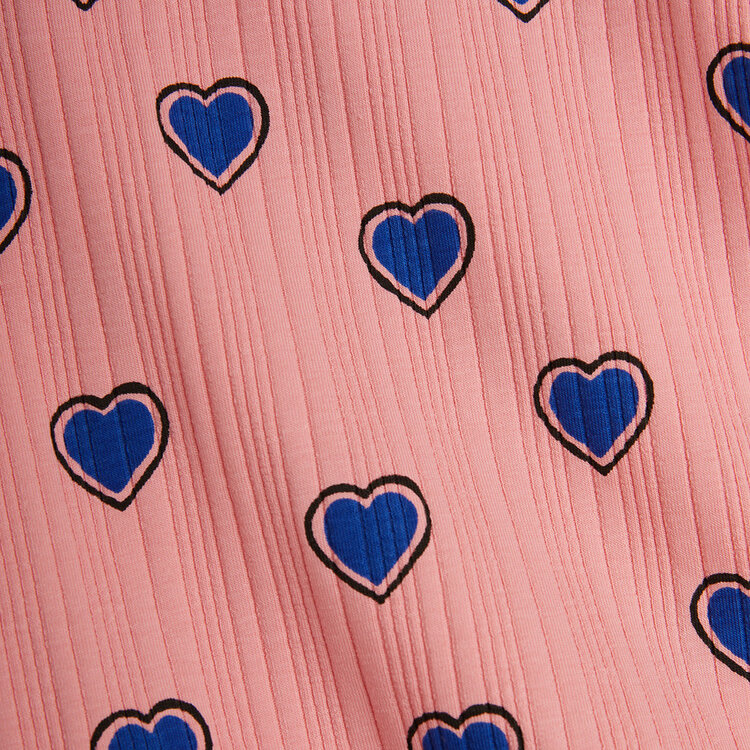 Mini Rodini Outlined Hearts Pink Baby Leggings AOP