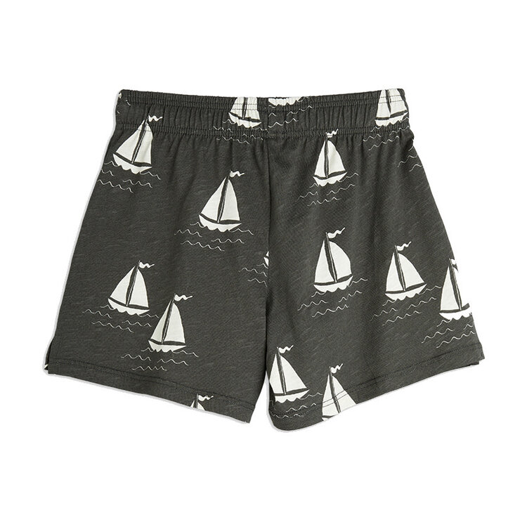 Mini Rodini Sailing Boats Grey Shorts AOP