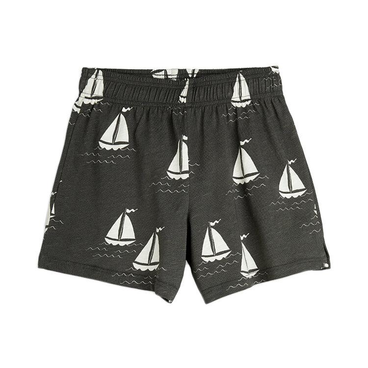 Mini Rodini Sailing Boats Grey Shorts AOP