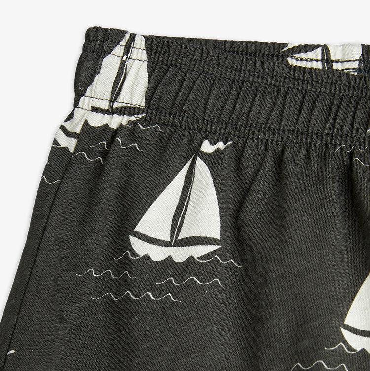 Mini Rodini Sailing Boats Grey Shorts AOP