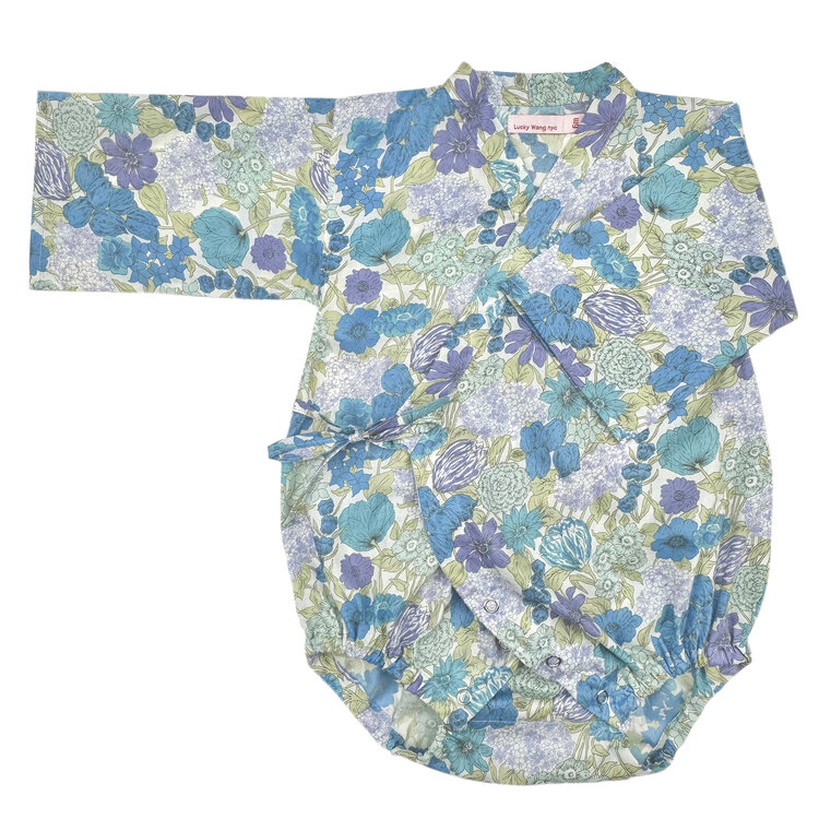 Lucky Wang Kimono One Piece Garden Bloom Blue
