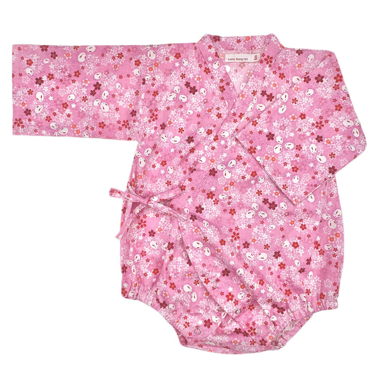 Lucky Wang Kimono One Piece Bunny Pink