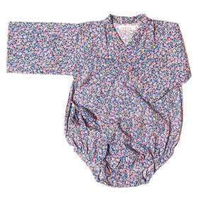 Lucky Wang Kimono One Piece Granny Blue Floral