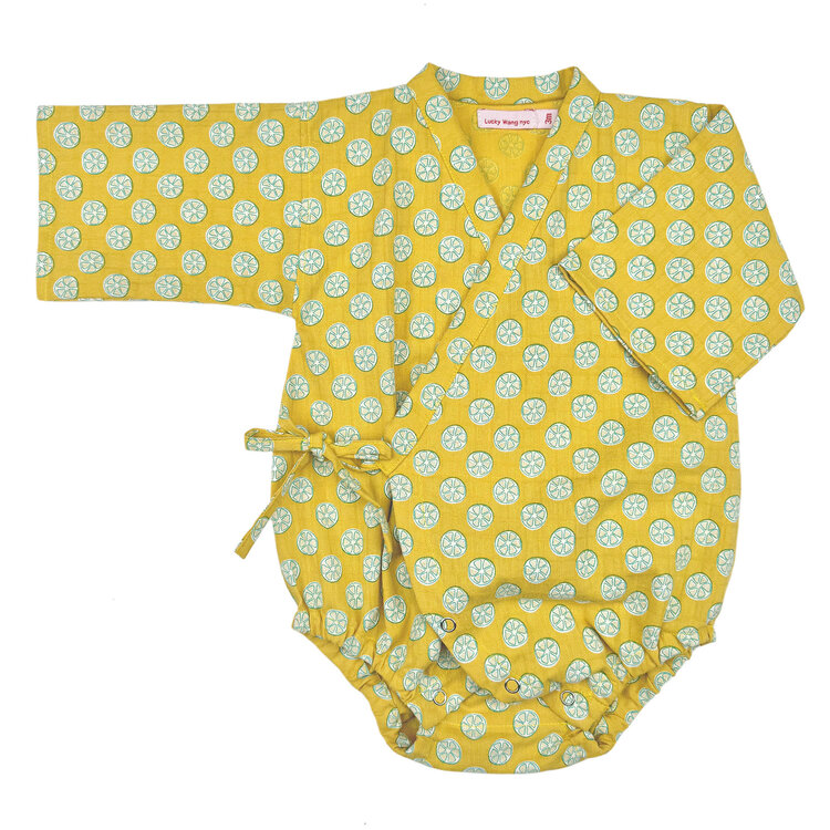 Lucky Wang Kimono One Piece Citrus  Yellow