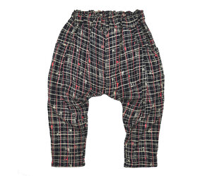 Crosshatch Black Sarouel Pants - Lucky Wang nyc