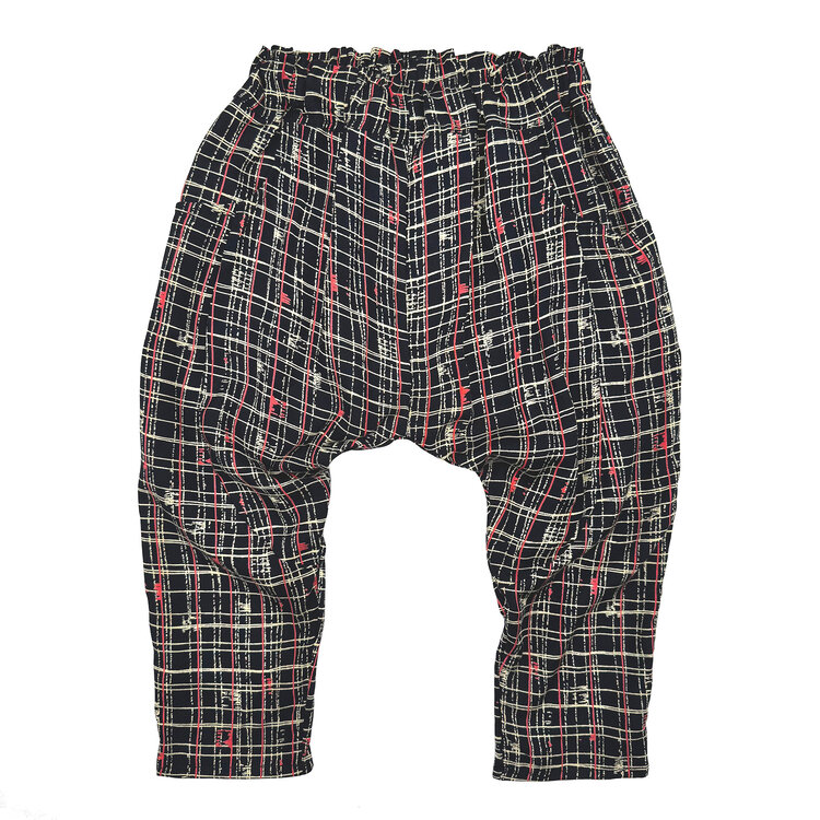 Lucky Wang Crosshatch Black Sarouel Pants