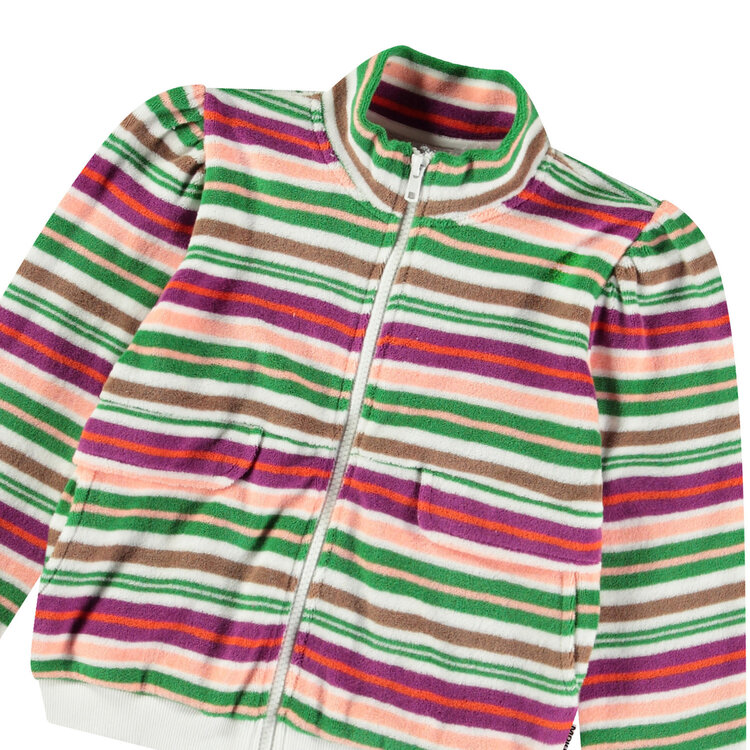 Molo Malika Zip Sweater Exotic Stripe