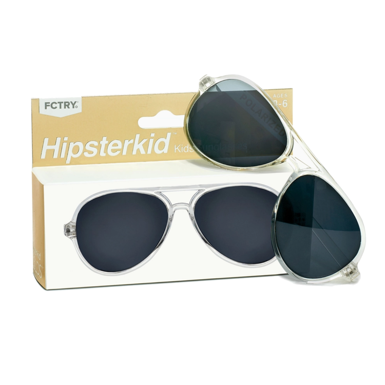 Hipsterkid Extra Fancy Aviator Sunglasses - Clear 3-6yrs.