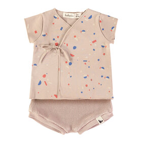 Sardines Pink Wrap Tee With Bloomer