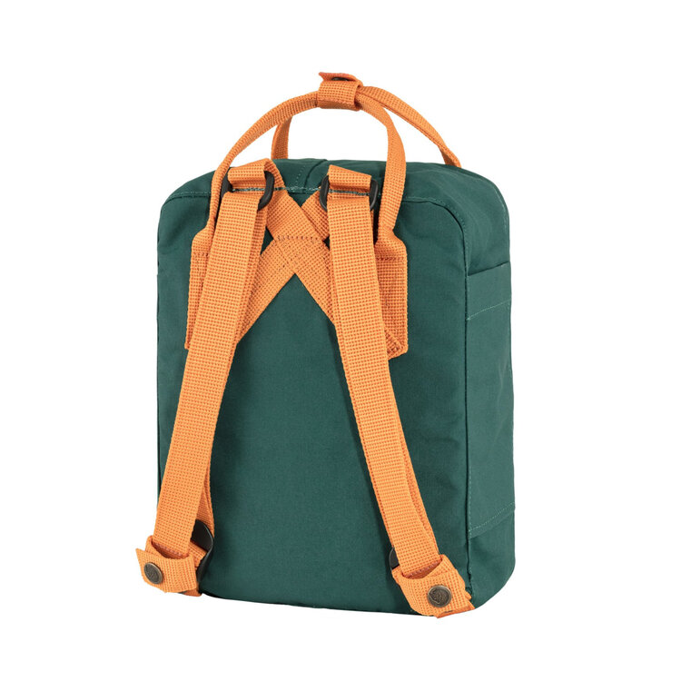 Fjallraven Mini Kanken Backpack Arctic Green/ Orange