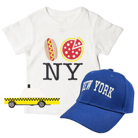 Gift Set: Pizza NY Tee 2T,  Yellow Taxi, New York Ball Cap