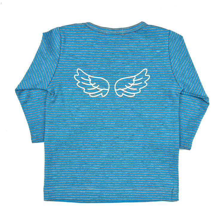 Lucky Wang Wings Blue Grey Stripes Playset