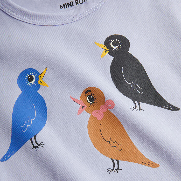 Mini Rodini Birds Lavender Tee
