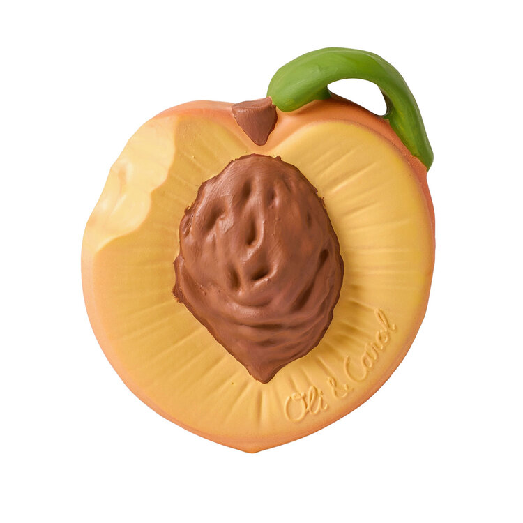 Palm Peach Rubber Teether Toy