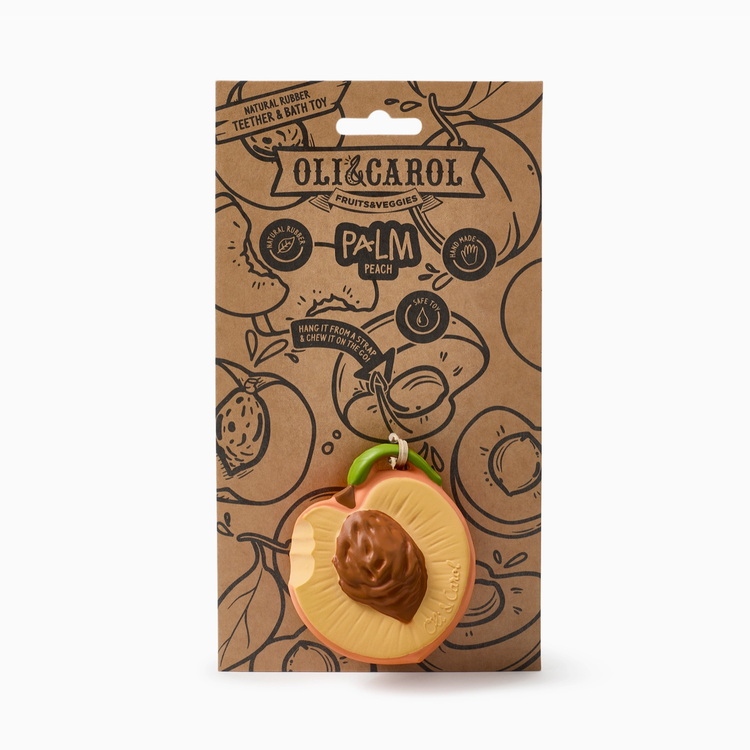 Palm Peach Rubber Teether Toy