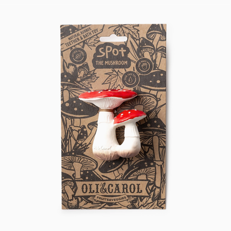 Spot the Mushroom Rubber Teether Toy