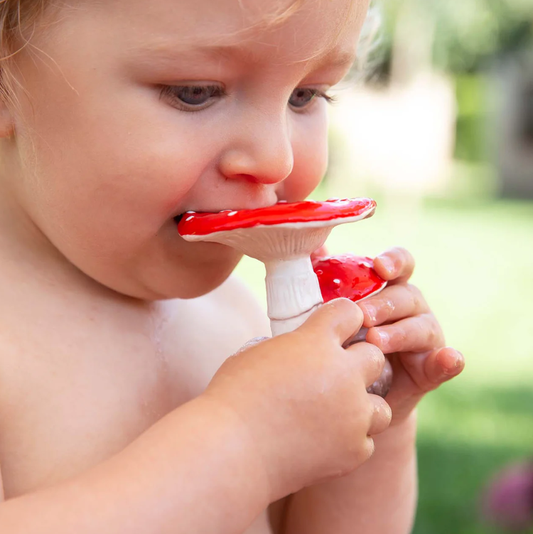 Spot the Mushroom Rubber Teether Toy