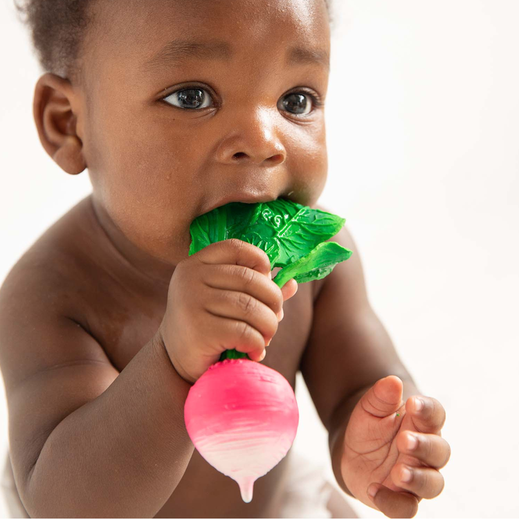 Ramona Radish Natural Rubber Teether Toy