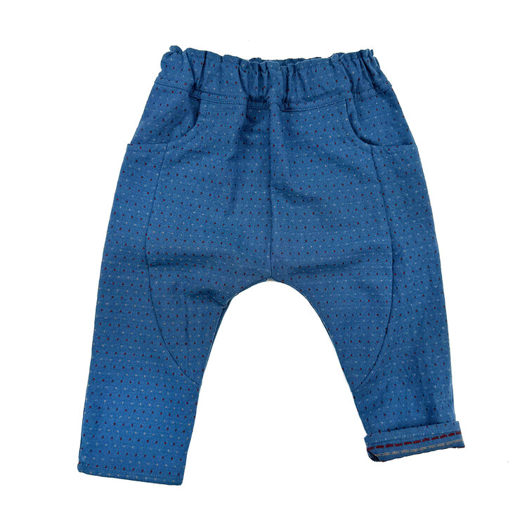 Lucky Wang Multi Blue Infant Sarouel Pants