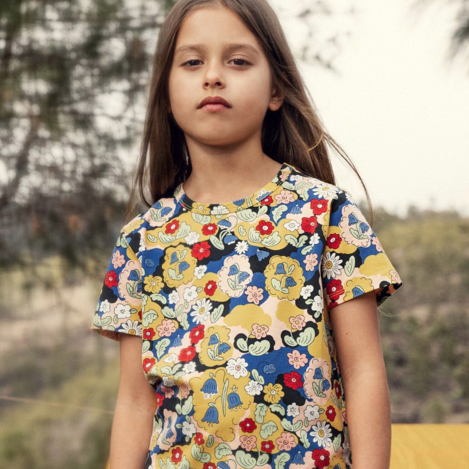 MINI RODINI 花柄タートルネック 92/98 Flowers Tee AOP - Lucky Wang nyc