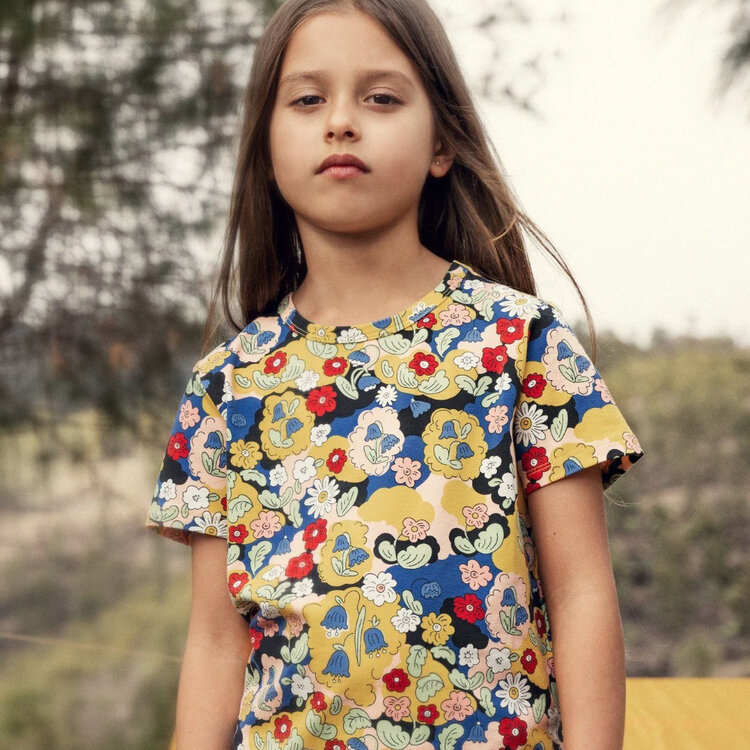 Mini Rodini Flowers Tee AOP