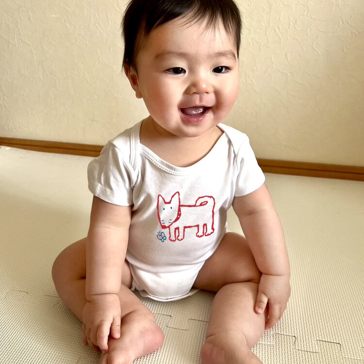 Baby Gift Set: Dog Organic Onesie 6m, Stanley Dog Cotton Creature Wee Ones