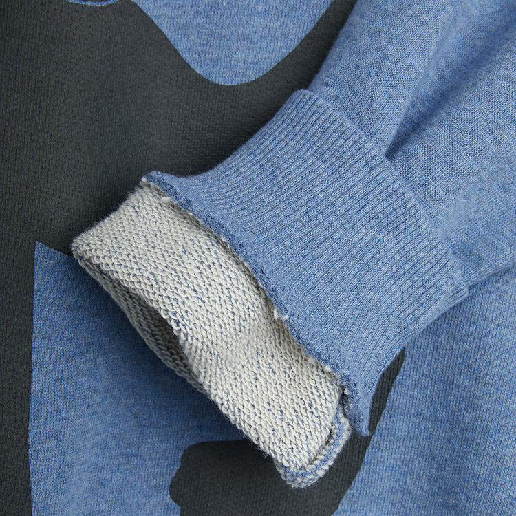 Mini Rodini Panther Melange Blue Sweatshirt