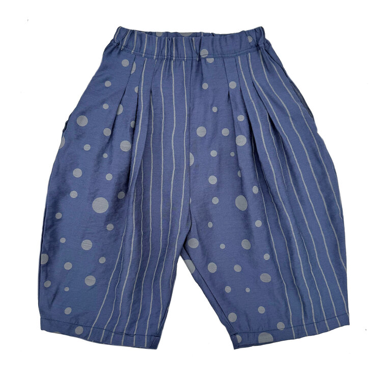 Lucky Wang Stripes Dots Blue Bubble Pants