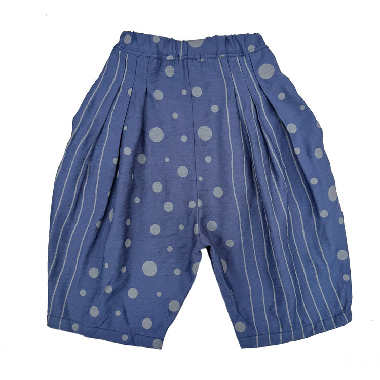 Lucky Wang Stripes Dots Blue Bubble Pants