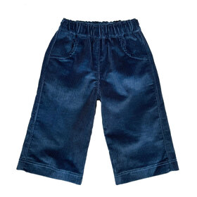 Lucky Wang Ink Blue Corduroy Wide Leg  Infant Pants