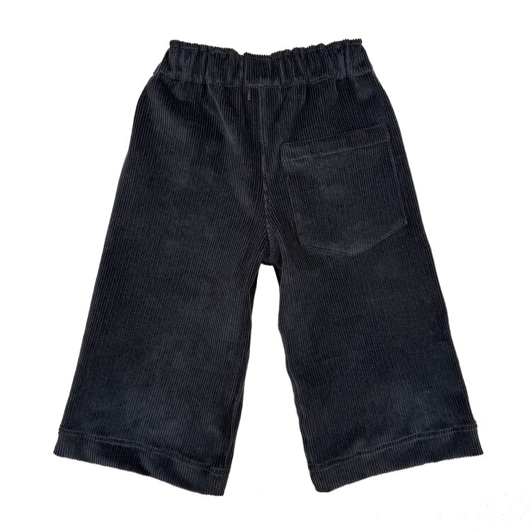 Lucky Wang Grey Pin Corduroy Wide Leg  Infant Pants