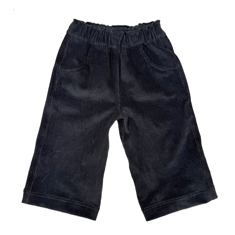 Lucky Wang Grey Pin Corduroy Wide Leg  Infant Pants