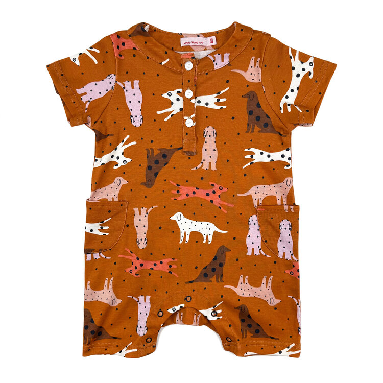 Lucky Wang Dalmatians Jumpsuit Brown